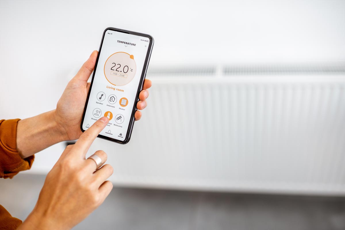 Controlling electric radiator with smartphone